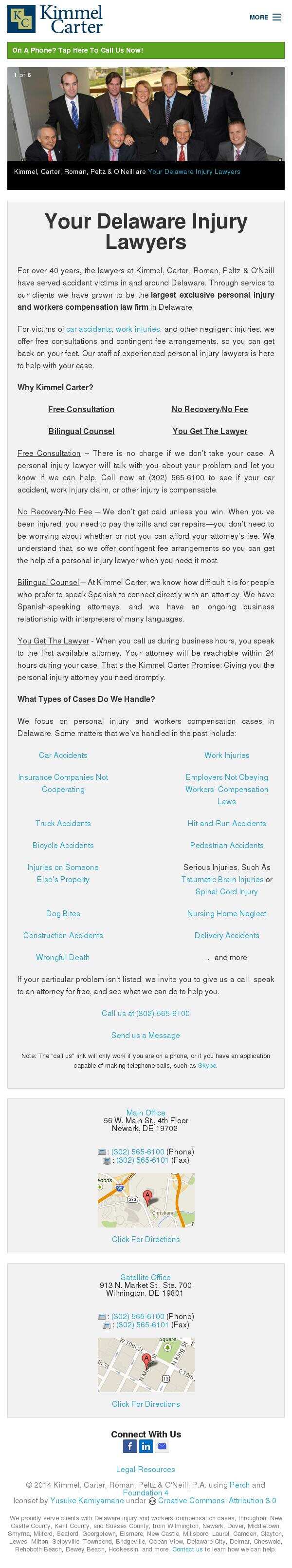 Kimmel, Carter, Roman, Peltz & O'Neill, P.A. - Newark DE Lawyers