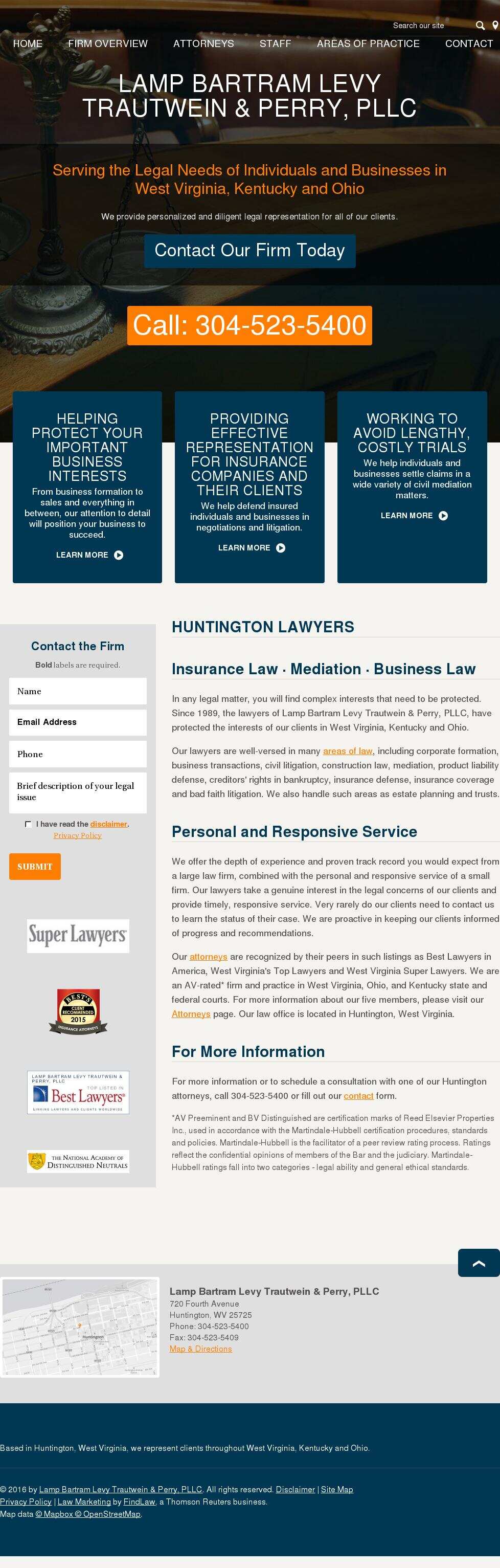 Lamp Bartram Levy Trautwein & Perry, PLLC - Huntington WV Lawyers