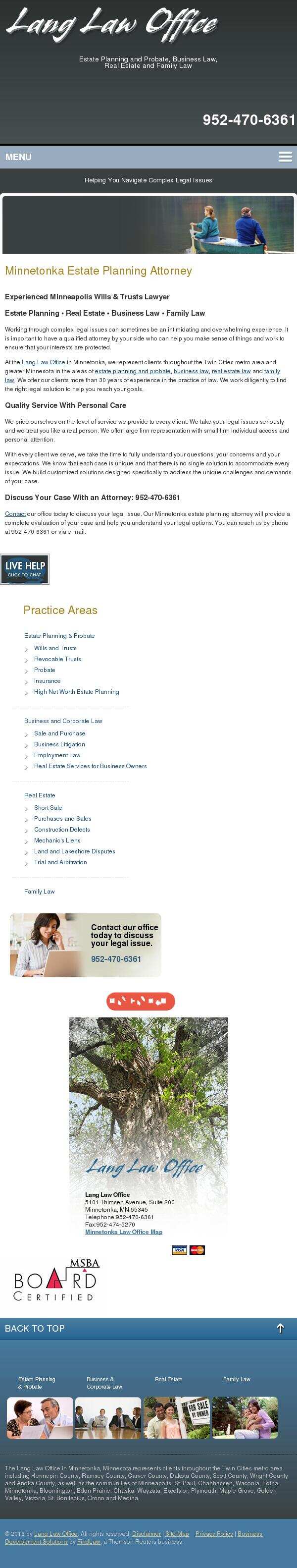 Lang Law Office - Minnetonka MN Lawyers