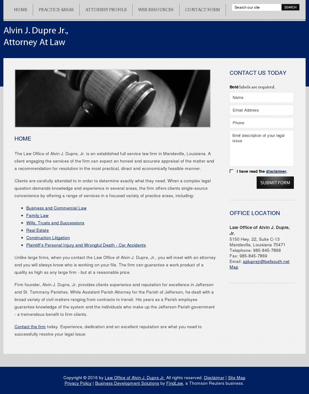 Law Office of Alvin J. Dupre Jr. - Mandeville LA Lawyers