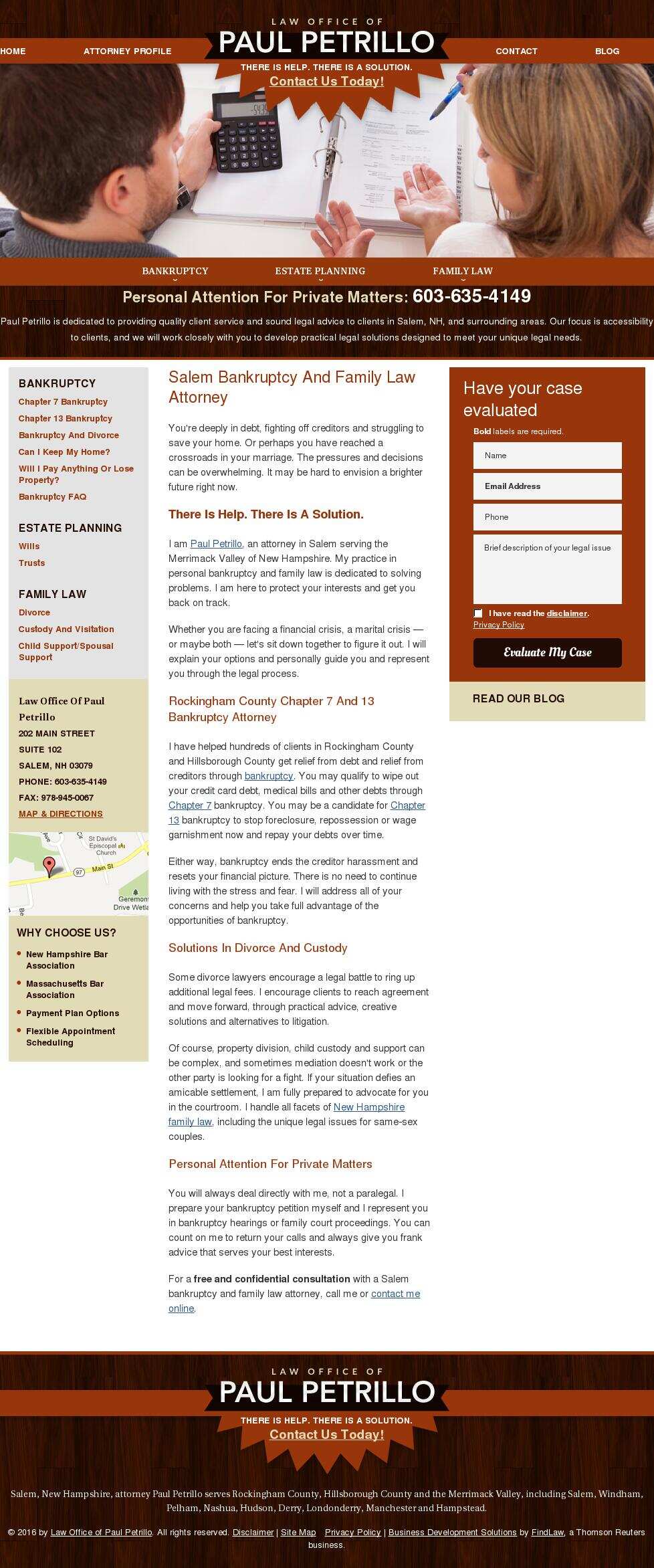Law Office of Paul Petrillo - Salem NH Lawyers