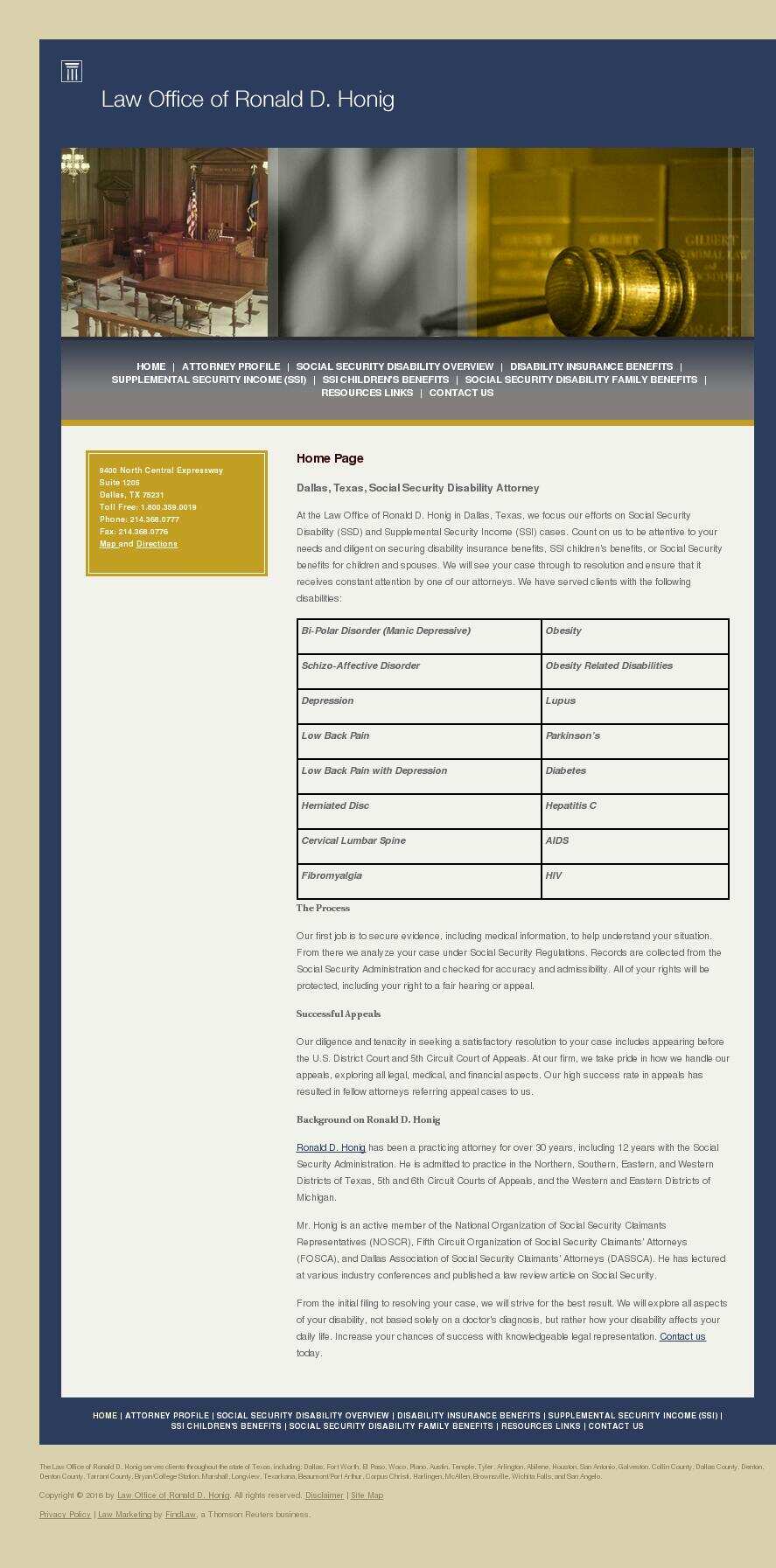 Law Office Of Ronald D. Honig - Dallas TX Lawyers