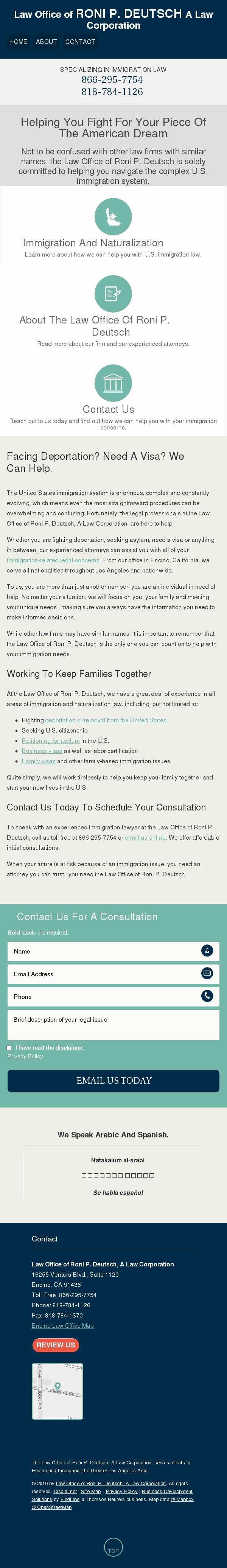 Law Office of Roni P. Deutsch, A Law Corporation - Encino CA Lawyers