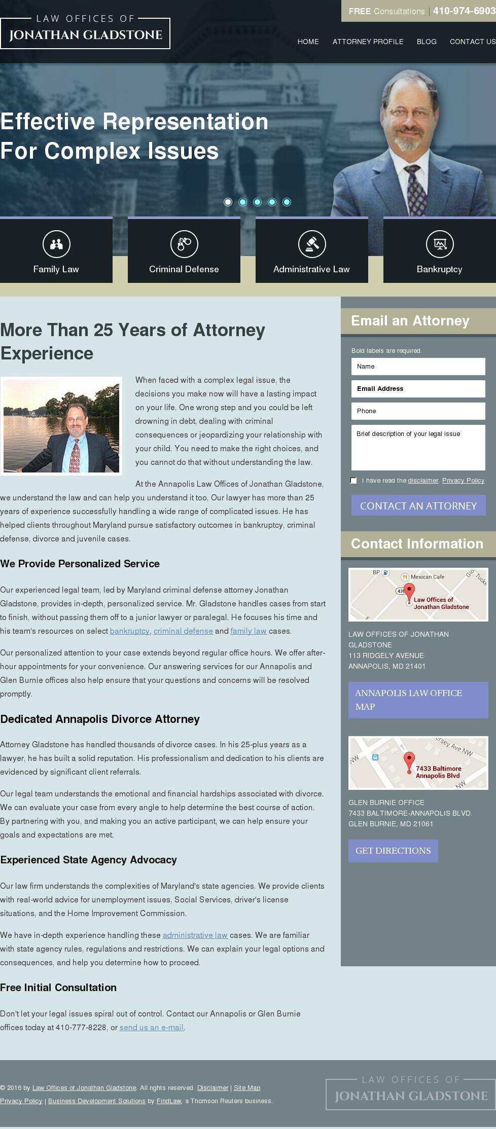 Law Offices of Jonathan Gladstone - Glen Burnie MD Lawyers