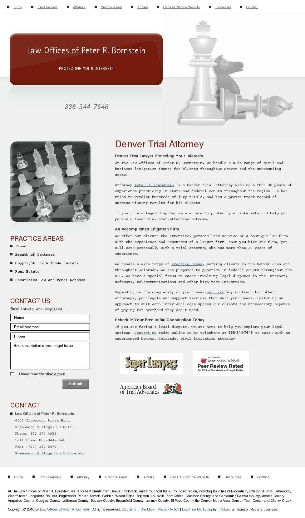 Law Offices of Peter R. Bornstein - Greenwood Village CO Lawyers