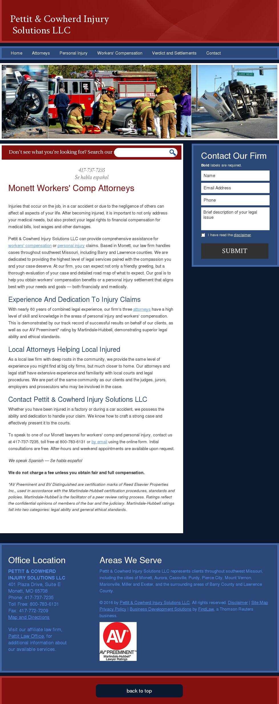 Pettit & Cowherd Injury Solutions LLC - Monett MO Lawyers