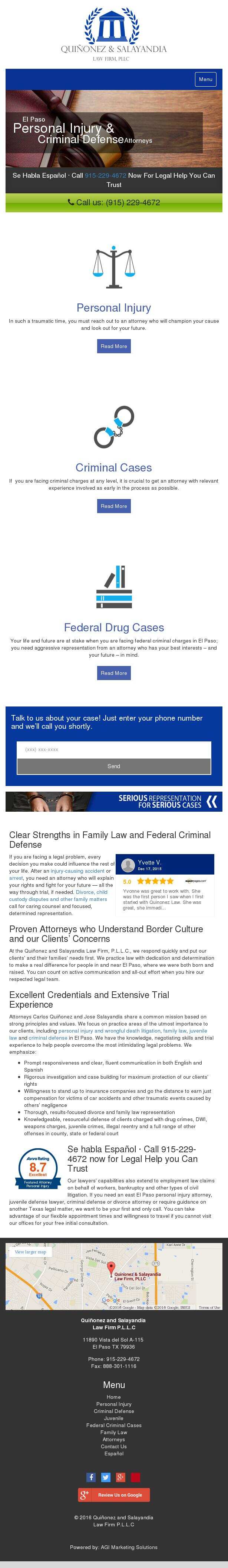 Quinonez and Salayandia Law Firm, P.L.L.C. - El Paso TX Lawyers