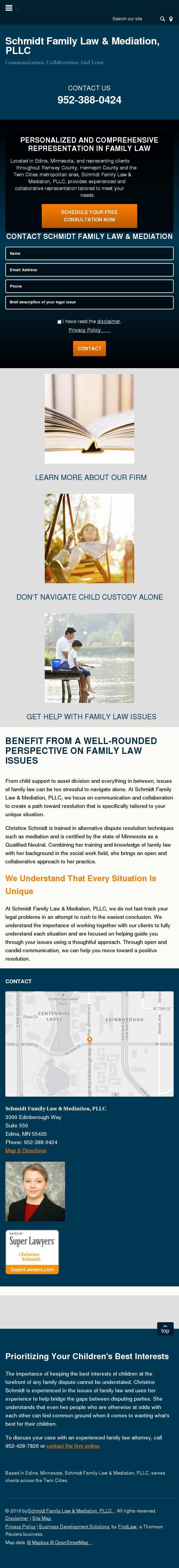 Schmidt Family Law & Mediation, PLLC - Edina MN Lawyers