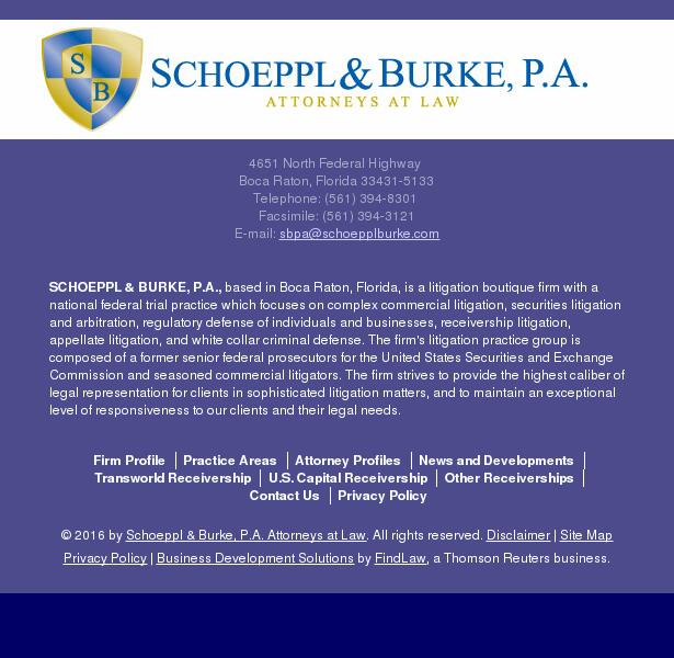 Schoeppl & Burke, P.A. Attorneys at Law - Boca Raton FL Lawyers