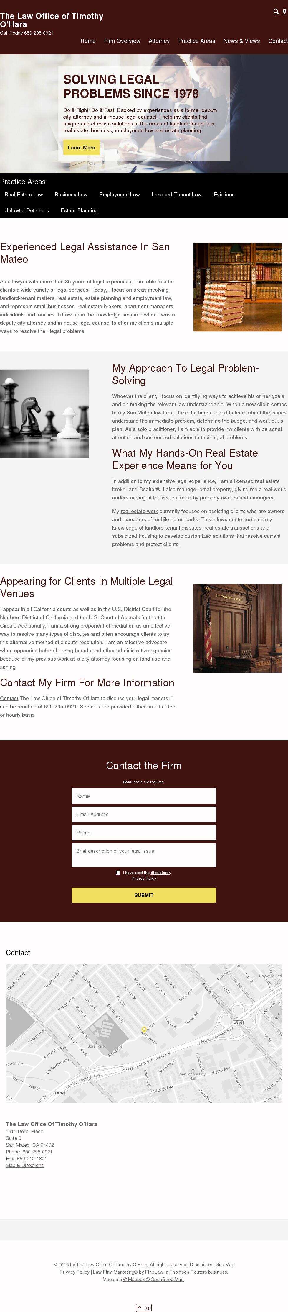 The Law Office Of Timothy O'Hara - San Mateo CA Lawyers