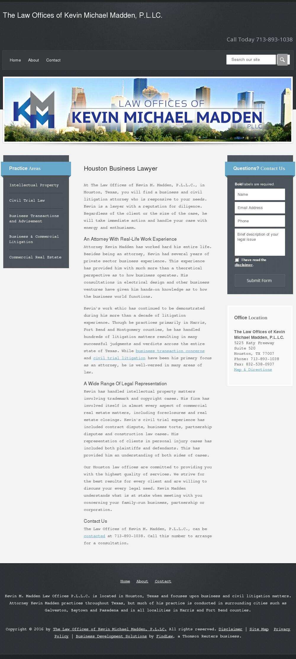 The Law Offices of Kevin Michael Madden, P.L.LC. - Houston TX Lawyers