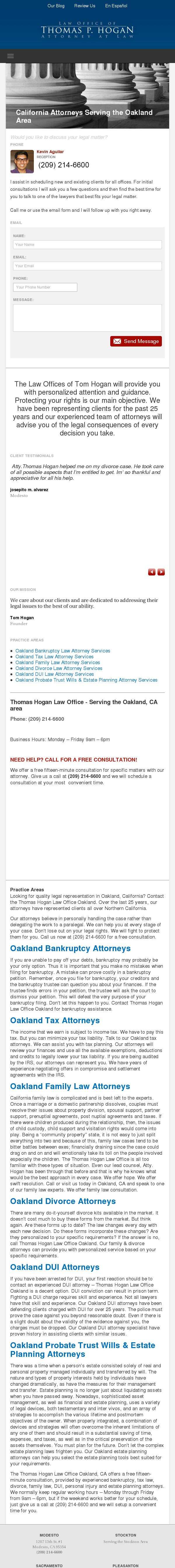 Thomas Hogan Law Office - Oakland CA Lawyers
