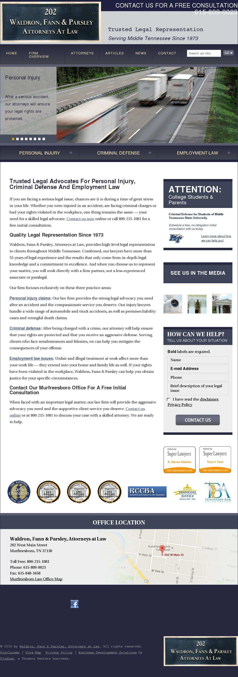 Waldron, Fann & Parsley - Murfreesboro TN Lawyers
