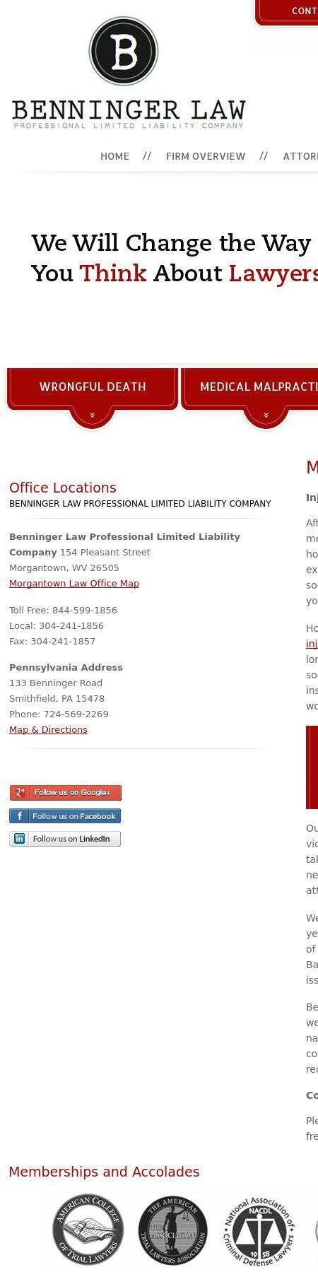Benninger Law Professional Limited Liability Company - Smithfield PA Lawyers