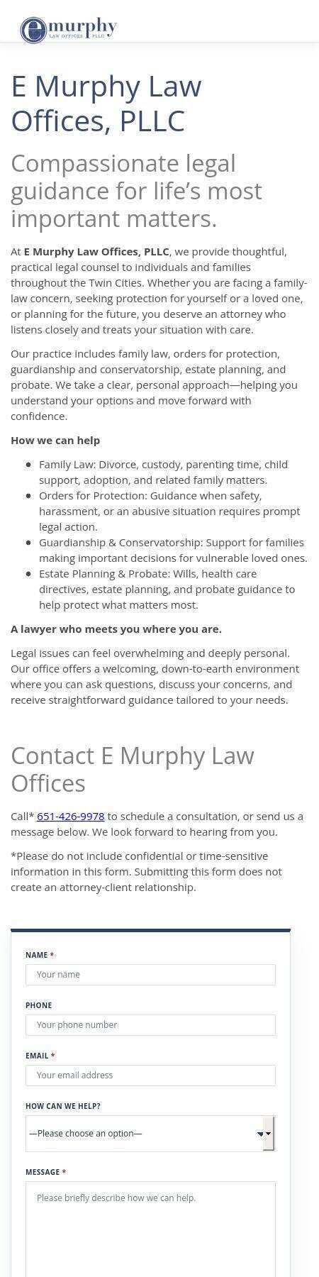 E Murphy Law Offices, PLLC - White Bear Lake MN Lawyers