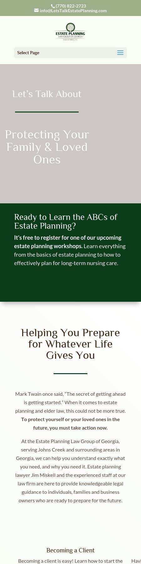 ESTATE PLANNING LAW GROUP OF GEORGIA, James M. Miskell P.C. - Lawrenceville GA Lawyers