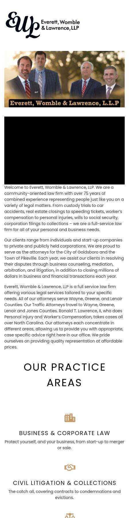 Everett, Womble & Lawrence, LLP - Goldsboro NC Lawyers