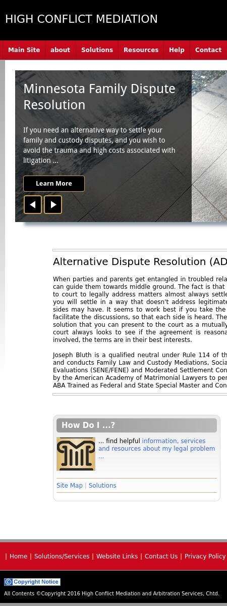 High Conflict Mediation and Arbitration Services, Chartered - Mankato MN Lawyers
