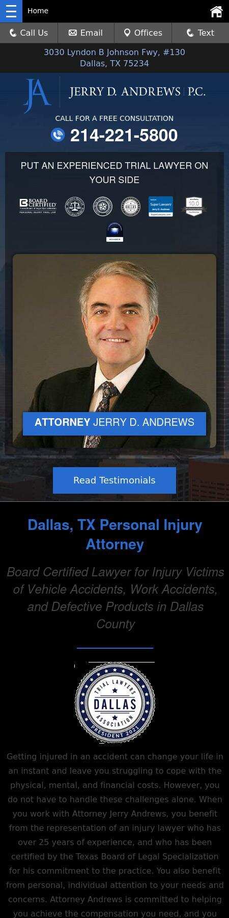 Jerry D. Andrews, P.C. - Dallas TX Lawyers