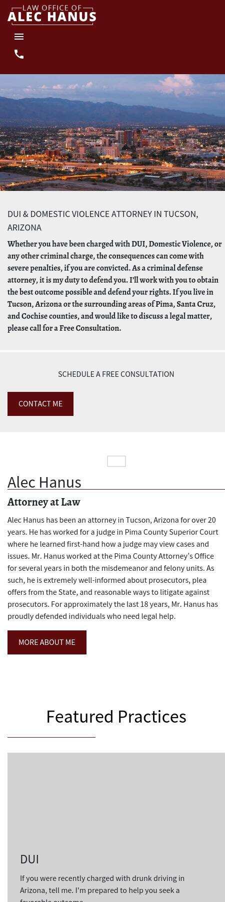 Law Office of Alec Hanus - Tucson AZ Lawyers