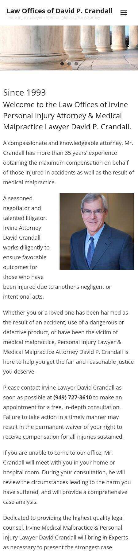 Law Offices of David P. Crandall - Laguna Hills CA Lawyers