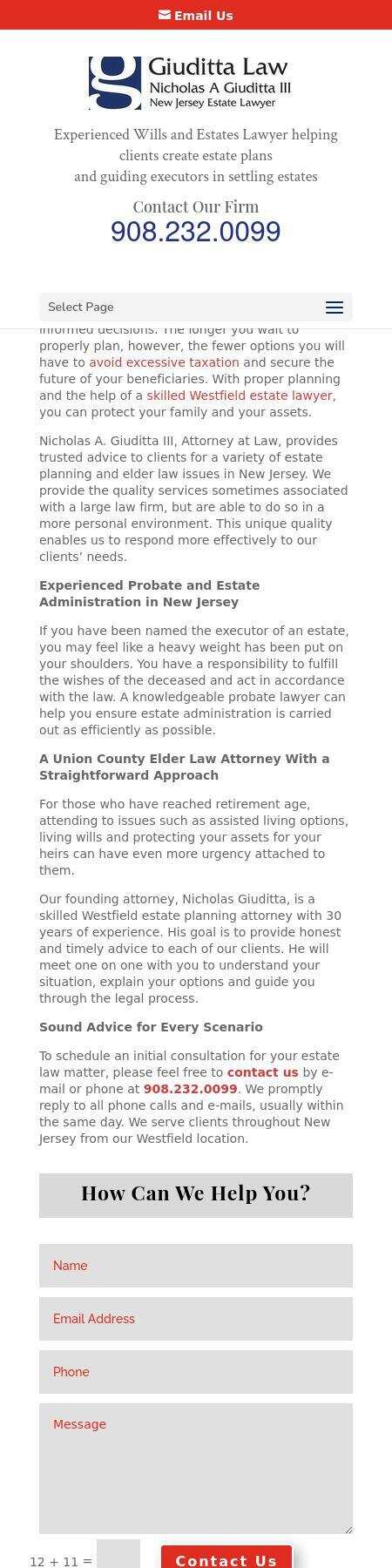 Nicholas A. Giuditta, III, Attorney at Law - Westfield NJ Lawyers