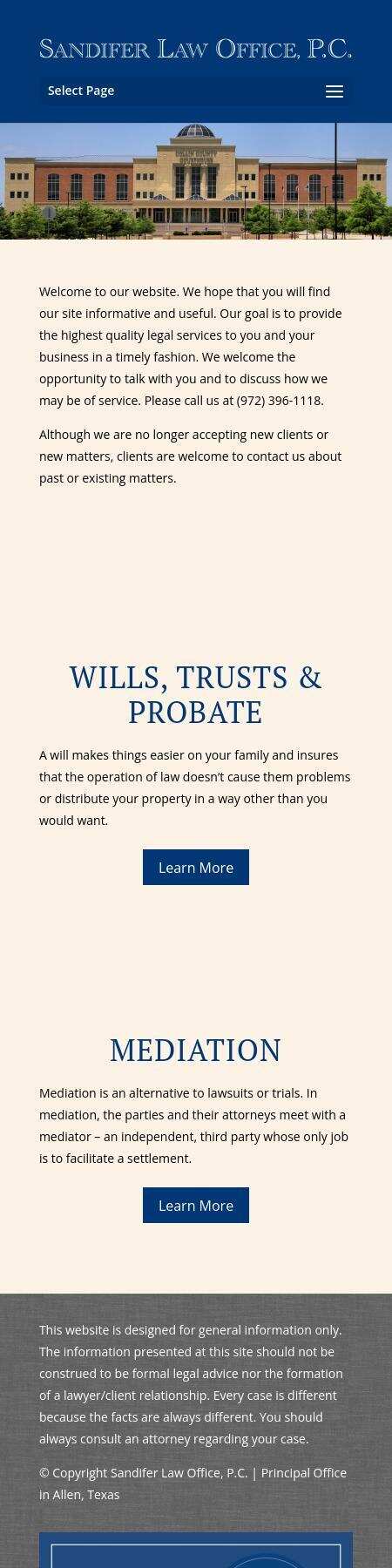 Sandifer Law Office, P.C. - Allen TX Lawyers