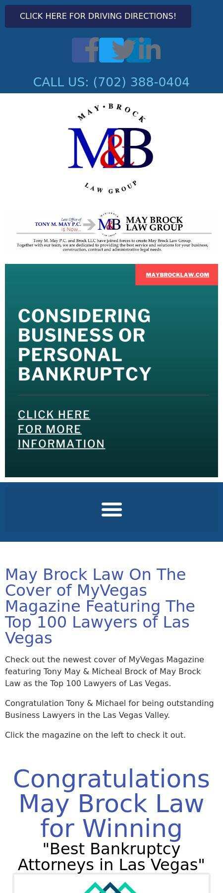 Tony M. May, P.C. - Las Vegas NV Lawyers