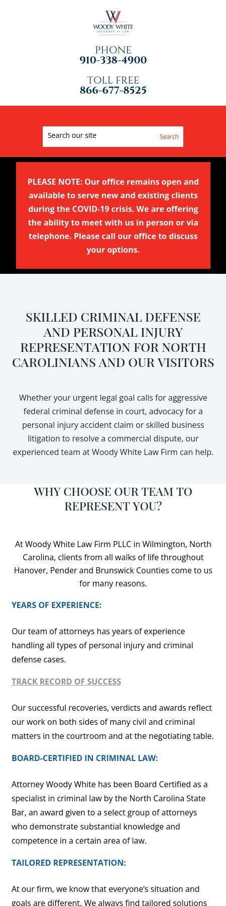 Woody White Law PLLC - Wilmington NC Lawyers