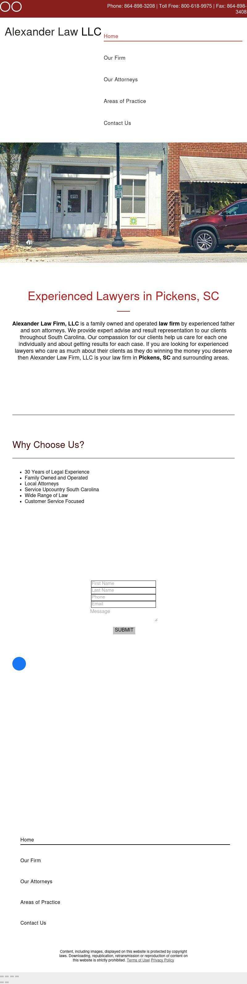 Alexander Law Firm - Pickens SC Lawyers