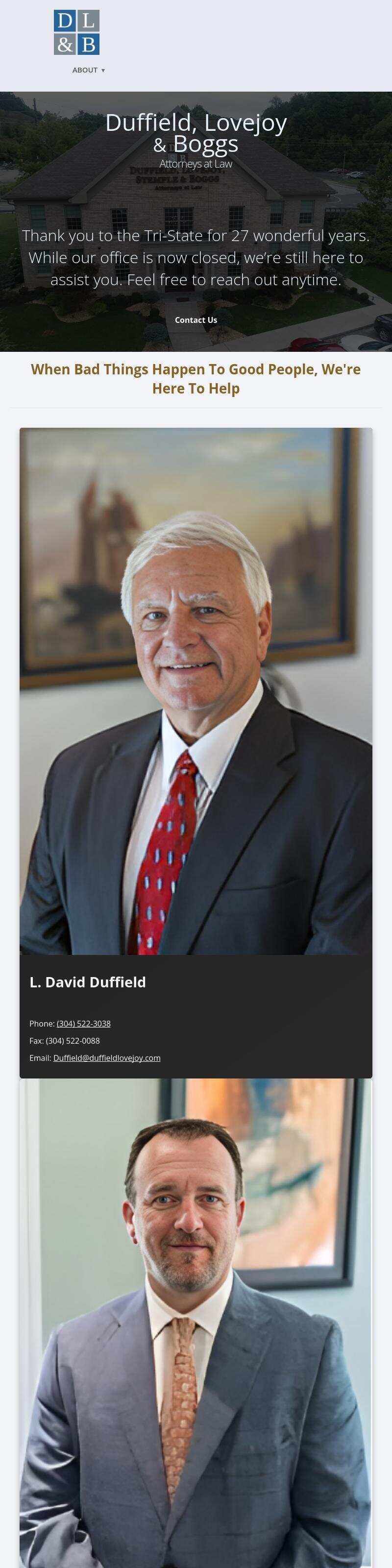 Duffield, Lovejoy, Stemple & Boggs, Attorneys at Law - Huntington WV Lawyers