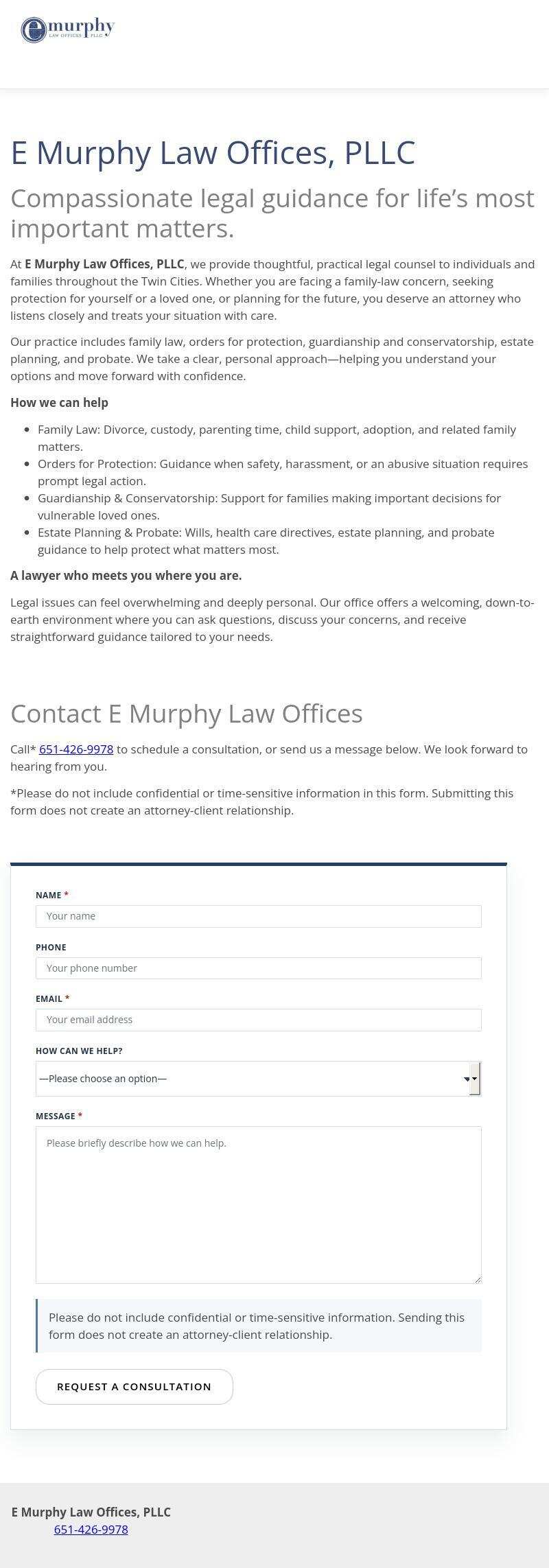 E Murphy Law Offices, PLLC - White Bear Lake MN Lawyers