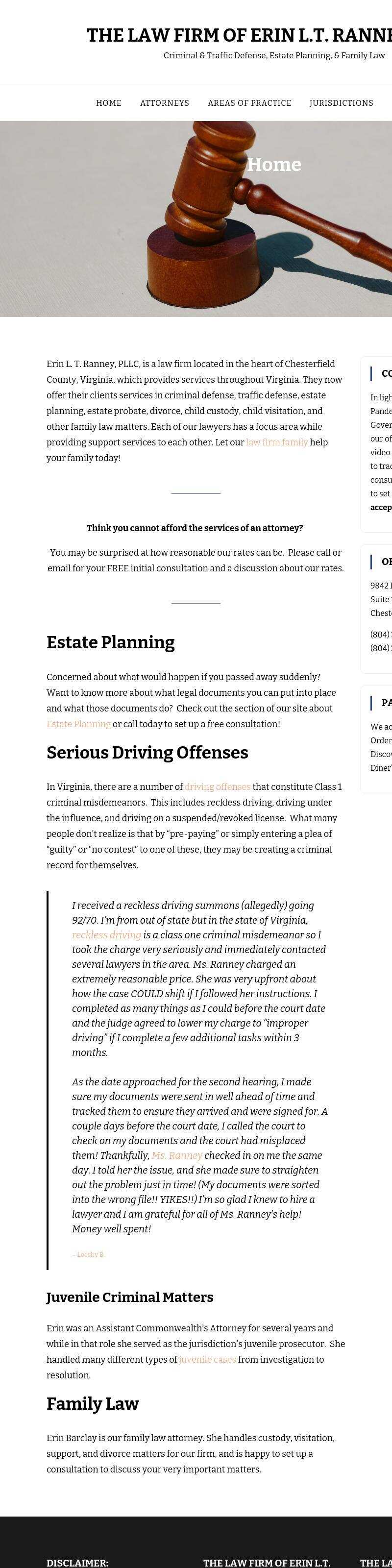 Erin L. T. Ranney, PLLC - Chesterfield VA Lawyers