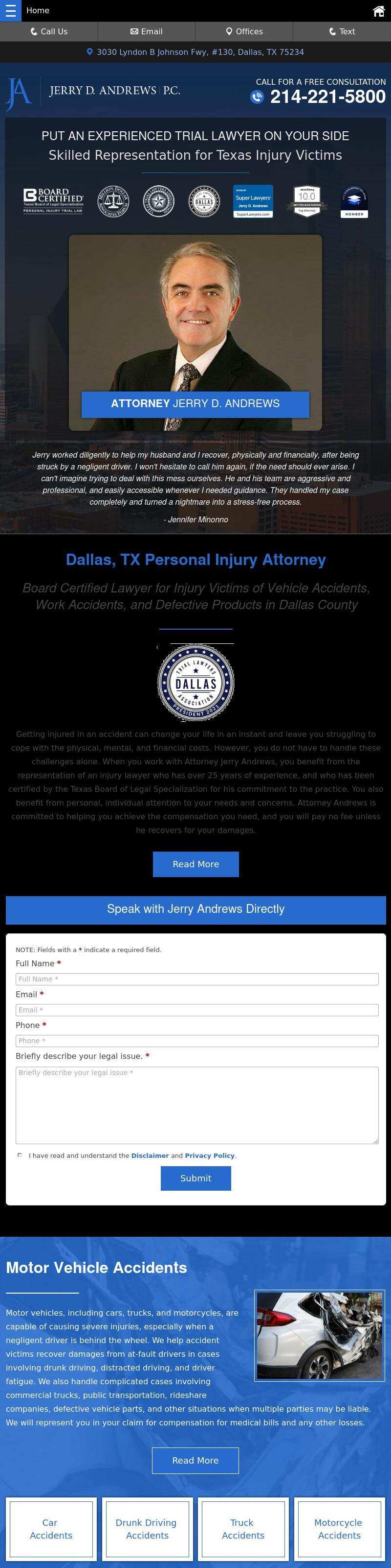 Jerry D. Andrews, P.C. - Dallas TX Lawyers