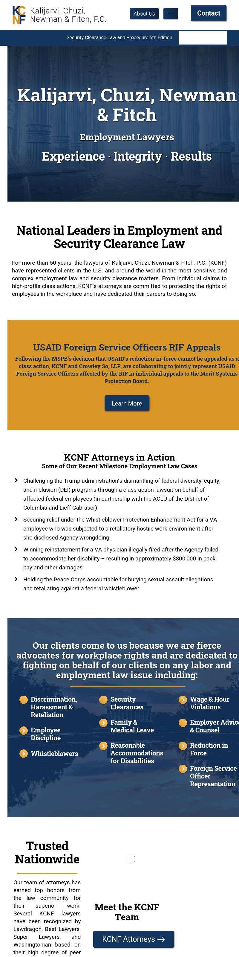 Kalijarvi, Chuzi, Newman & Fitch, P.C. - Washington DC Lawyers
