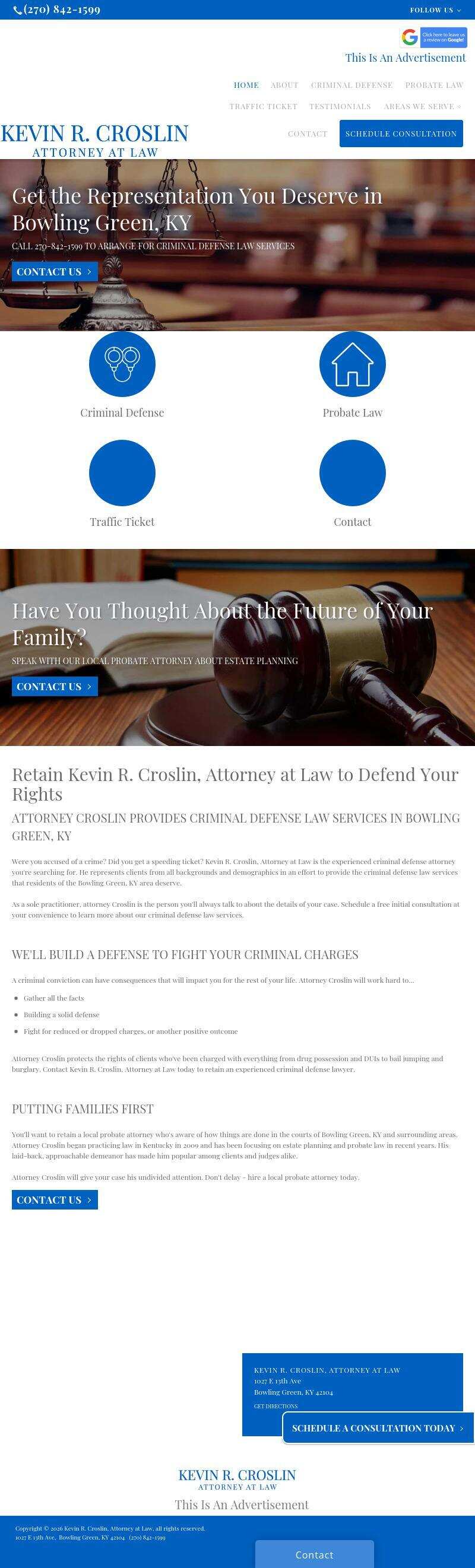 Kevin R. Croslin, Attorney at Law - Bowling Green KY Lawyers