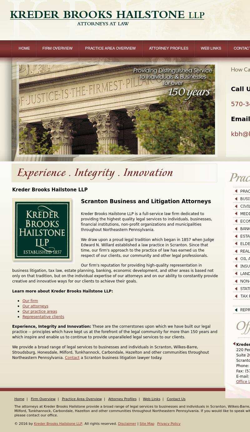 Kreder Brooks Hailstone LLP - Scranton PA Lawyers