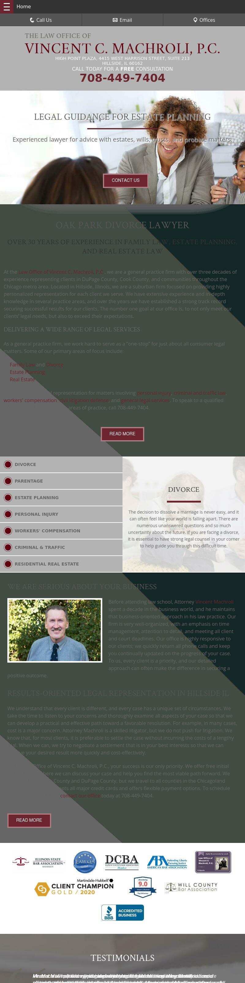 Law Office of Vincent C. Machroli, P.C. - Hillside IL Lawyers
