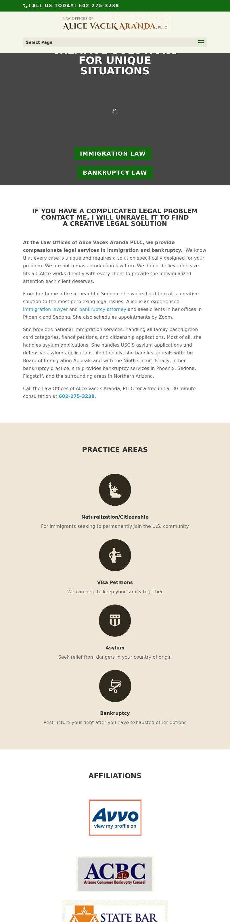 Law Offices of Alice Vacek Aranda, PLLC - Phoenix AZ Lawyers