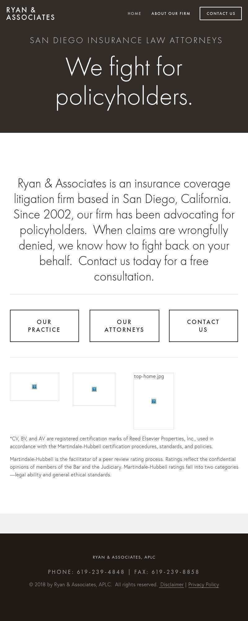Law Offices of Greg J. Ryan - San Diego CA Lawyers