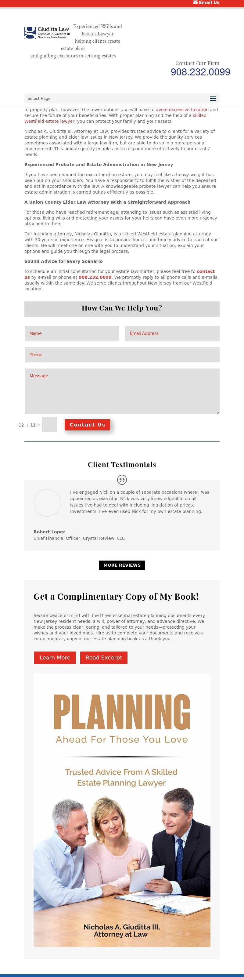 Nicholas A. Giuditta, III, Attorney at Law - Westfield NJ Lawyers