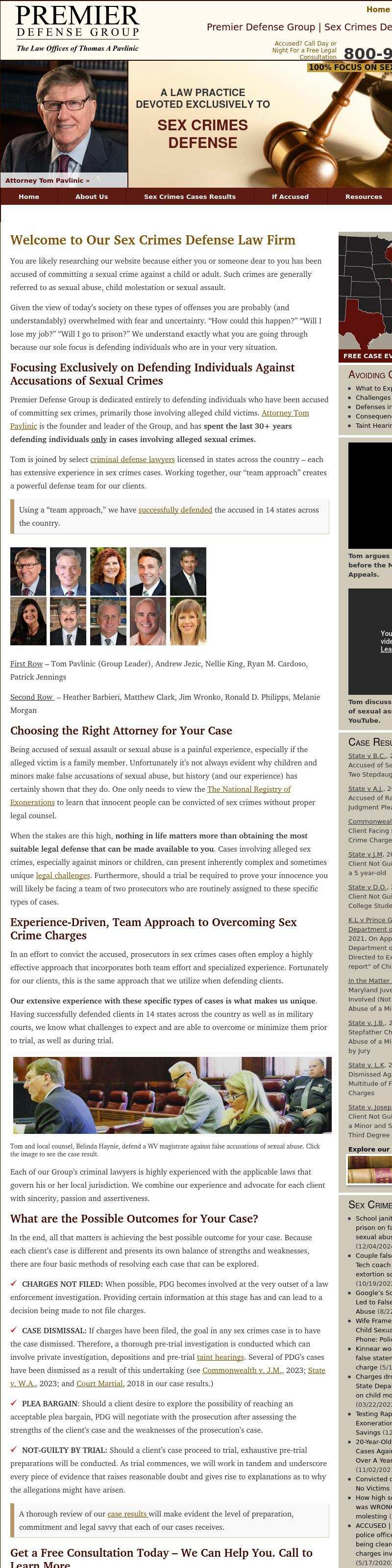 Premier Defense Group - Law Offices of Thomas A. Pavlinic - Annapolis MD Lawyers