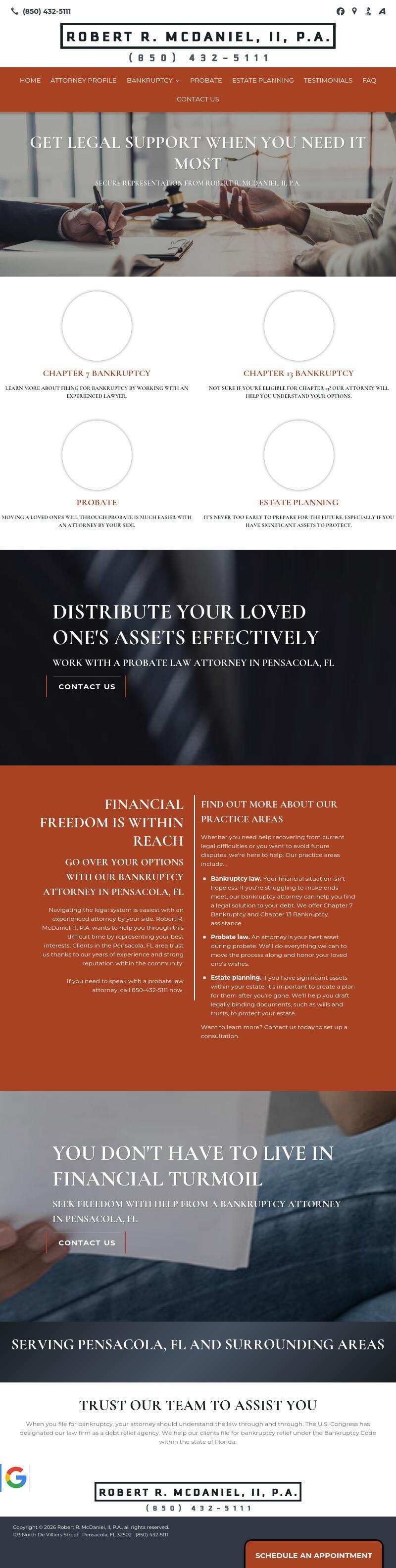 Robert R. McDaniel, II, P.A. - Pensacola FL Lawyers