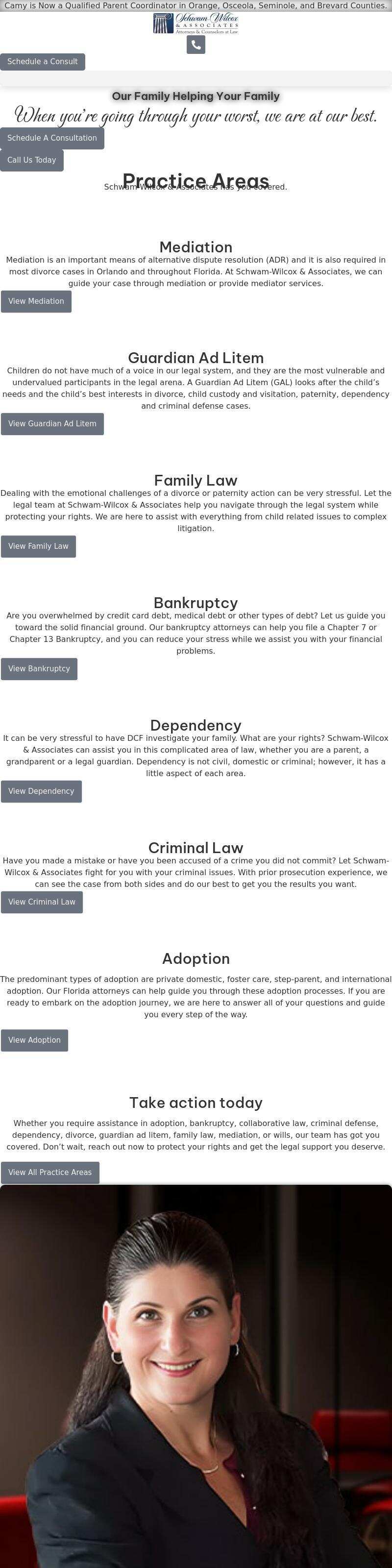 Schwam-Wilcox & Associates, Attorneys and Counselors at Law - Orlando FL Lawyers
