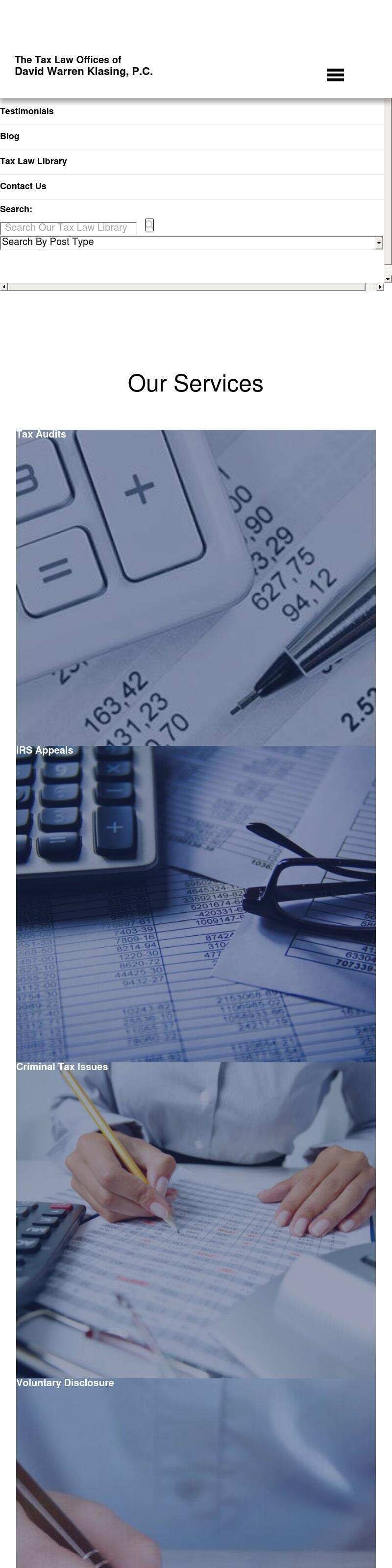 Tax Law Offices of David W. Klasing - Irvine CA Lawyers