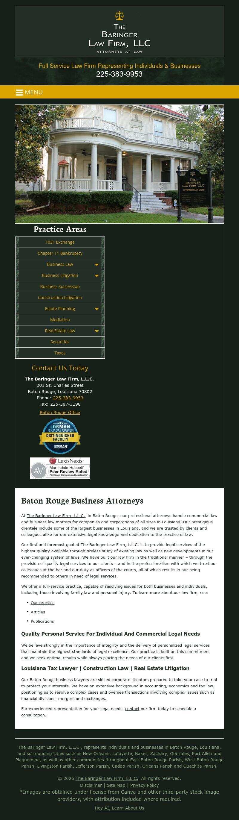 The Baringer Law Firm, L.L.C. - Baton Rouge LA Lawyers