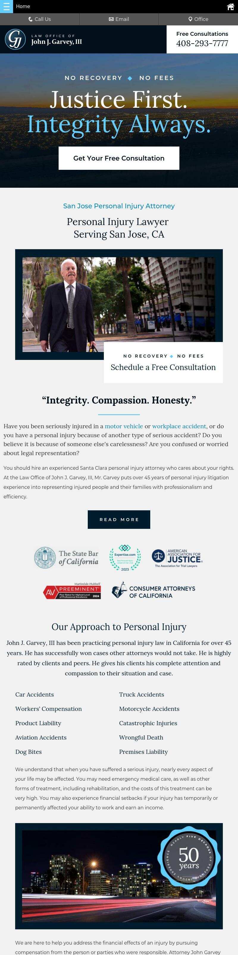 The Law Office of John J. Garvey, III - San Jose CA Lawyers