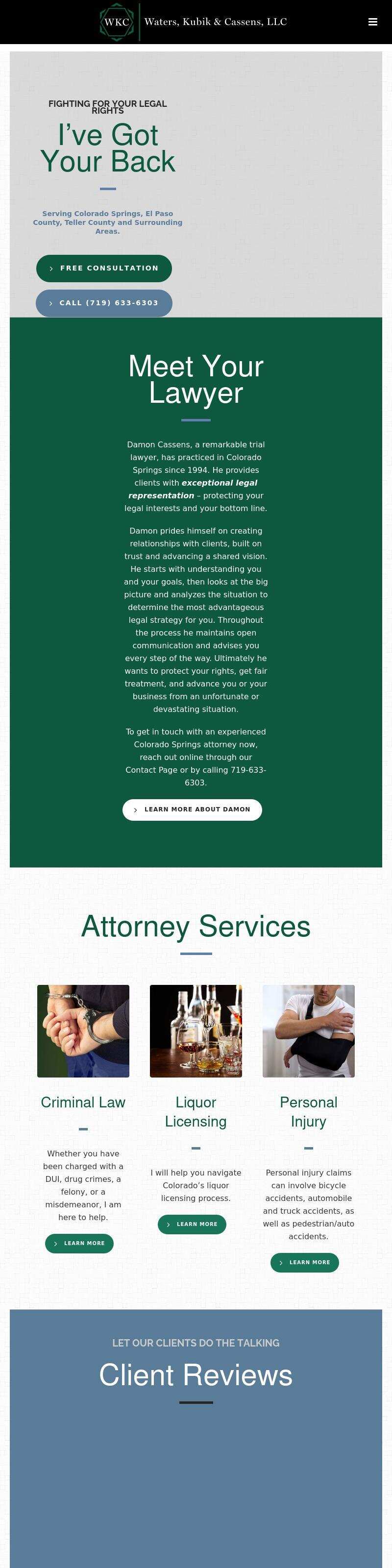 Waters, Kubik & Cassens, L.L.C. - Colorado Springs CO Lawyers